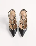 Valentino Rockstud Grainy Leather Ankle Strap Pump 100 Mm - Image 5